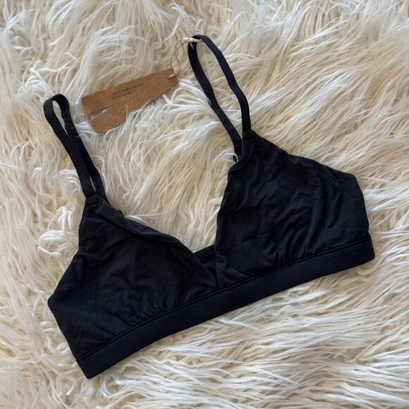 Skims Fits Everybody Triangle Bralette Onyx Size Small - Picture 3 of 8